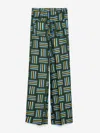 Dorothee Schumacher Printed Silk Twill Wide Leg Pants In Geometric Pattern Print