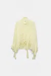 Dorothee Schumacher Silk Georgette Cape-blouse In Yellow