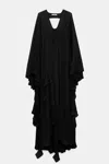 Dorothee Schumacher Silk Georgette Festival Maxi Dress In Black