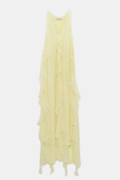 Dorothee Schumacher Silk Georgette Festival Top In Yellow