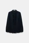 Dorothee Schumacher Silk-georgette Shirt With Ruffle Detail