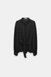 Dorothee Schumacher Silk Georgette Tie Blouse In Black