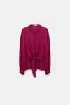 Dorothee Schumacher Sheer Twist I Blouse In Berry In Red