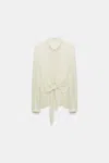 Dorothee Schumacher Silk Georgette Tie Blouse In White