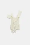 Dorothee Schumacher Silk Georgette Top With Ruffles In White