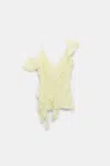 Dorothee Schumacher Silk Georgette Top With Ruffles In Yellow