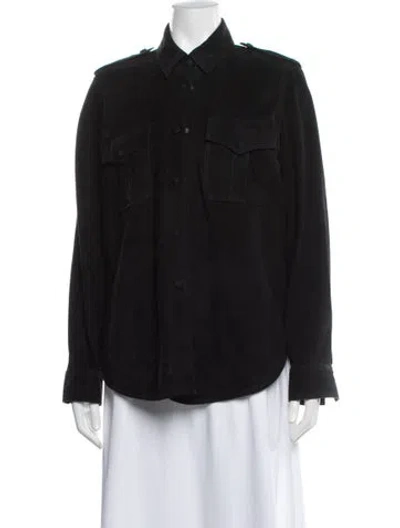 Pre-owned Dorothee Schumacher Silk Jacket In Black