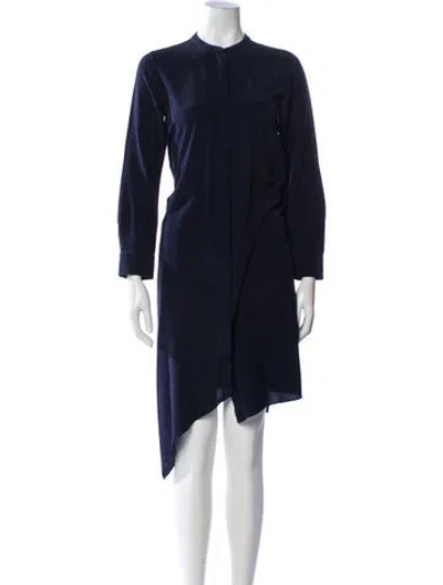 Pre-owned Dorothee Schumacher Silk Knee-length Dress In Blue