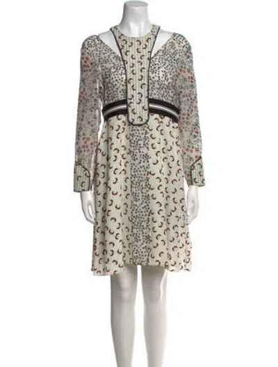 Pre-owned Dorothee Schumacher Silk Knee-length Dress In White