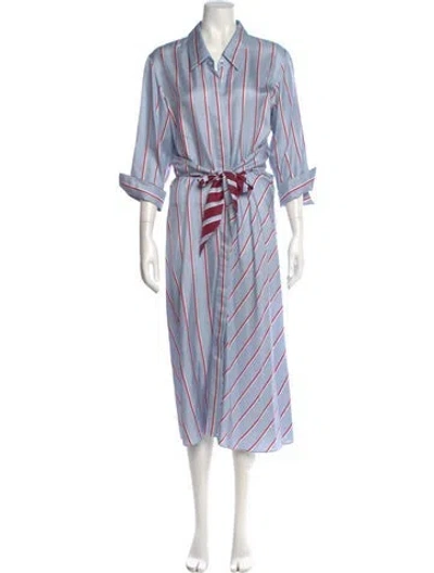 Pre-owned Dorothee Schumacher Silk Long Dress In Blue