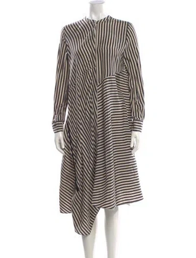 Pre-owned Dorothee Schumacher Silk Midi Length Dress In Multi