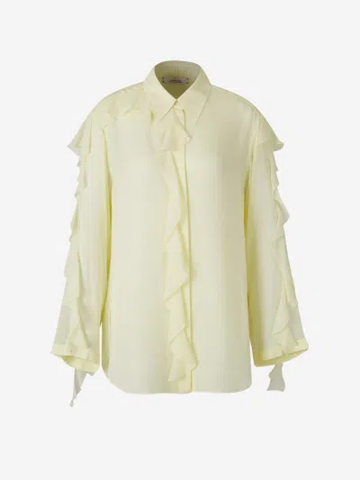 DOROTHEE SCHUMACHER DOROTHEE SCHUMACHER SILK RUFFLE BLOUSE
