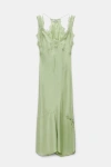 DOROTHEE SCHUMACHER SILK TWILL LINGERIE-STYLE DRESS WITH DETAILS IN LACE