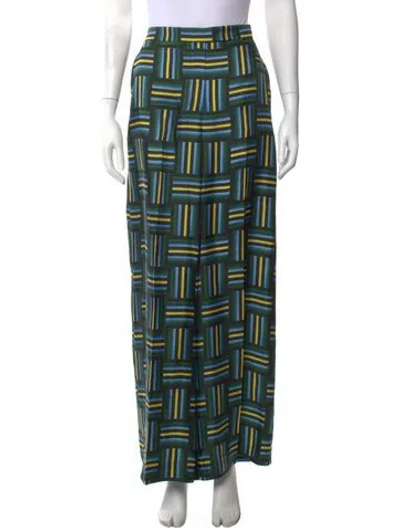 Pre-owned Dorothee Schumacher Silk Wide Leg Pants W/ Tags In Green