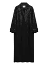 Dorothee Schumacher Sequin Embellished Coat In Punto Milano In Black