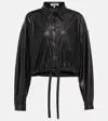 Dorothee Schumacher Sleek Comfort Faux Leather Shirt In Pure Black