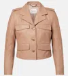 Dorothee Schumacher Sleek Statement I Lambskin Leather Crop Jacket