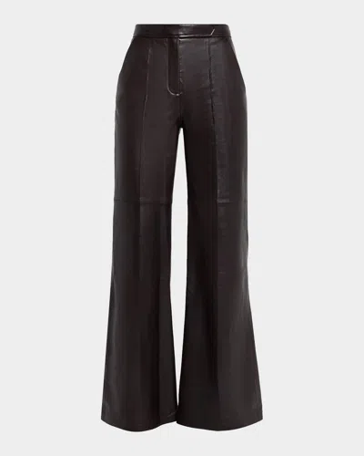 Dorothee Schumacher Sleek Statement Flare-leg Leather Pants