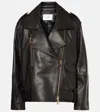 DOROTHEE SCHUMACHER SLEEK STATEMENT LEATHER BIKER JACKET