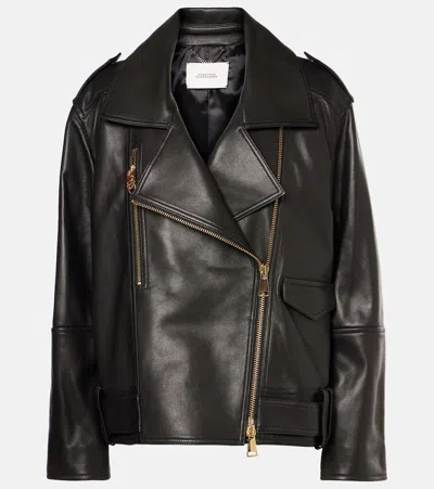 Dorothee Schumacher Nappa Leather Biker Jacket In Black