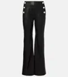 Dorothee Schumacher Sleek Statement Flare-leg Leather Pants In Black