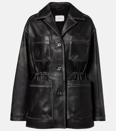 Dorothee Schumacher Sleek Statement Leather Jacket In Black