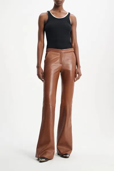 DOROTHEE SCHUMACHER SLEEK STATEMENT PANTS IN BROWN SUGAR