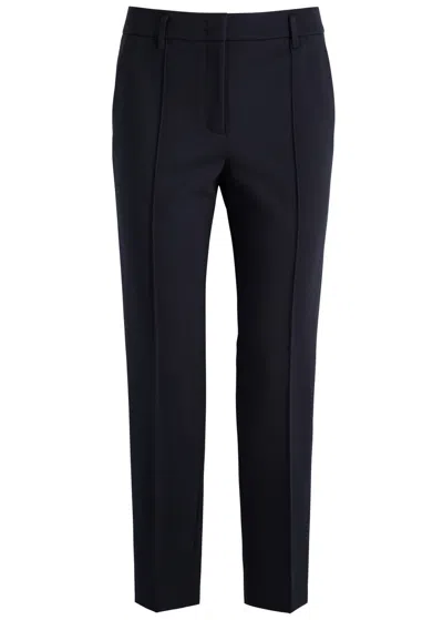 Dorothee Schumacher Slim-leg Stretch-jersey Trousers In Navy