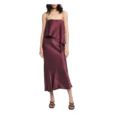 Dorothee Schumacher Slouchy Blouse In Dark Burgundy In Red