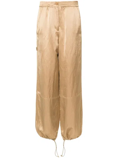 Dorothee Schumacher Drawstring-cuff Trousers In Neutrals