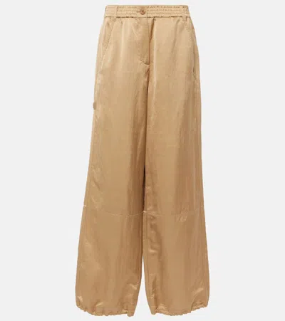 Dorothee Schumacher Slouchy Coolness Wide-leg Pants In Beige