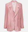 Dorothee Schumacher Slouchy Satin Blazer In Pink