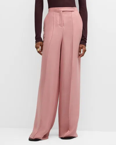 Dorothee Schumacher Slouchy Elegance Wide-leg Twill Pants In 457 - Soft Pink