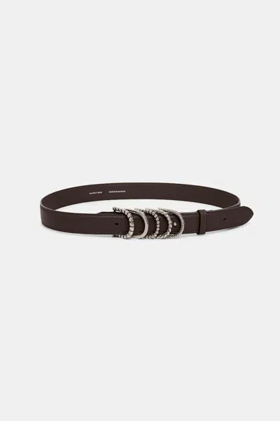 Dorothee Schumacher Soft Calf Leather Belt With D-ring Hardware In Black