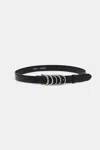 Dorothee Schumacher Soft Calf Leather Belt With D-ring Hardware In Black