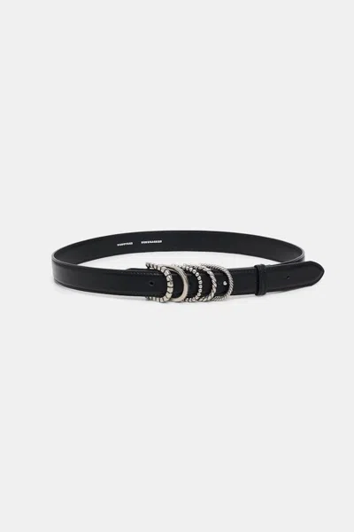 Dorothee Schumacher Soft Calf Leather Belt With D-ring Hardware In Black