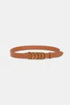 Dorothee Schumacher Soft Calf Leather Belt With D-ring Hardware In Brown