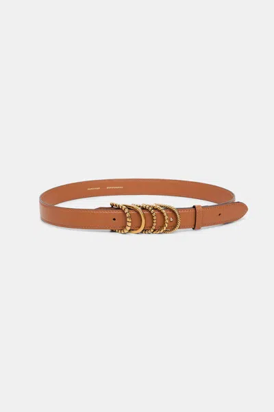 Dorothee Schumacher Soft Calf Leather Belt With D-ring Hardware In Brown