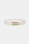 Dorothee Schumacher Soft Calf Leather Belt With D-ring Hardware In White