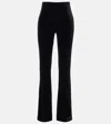 Dorothee Schumacher Soft Elegance High-rise Velvet Flared Pants In Black