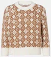Dorothee Schumacher Soft Graphics Jacquard Sweater In Brown