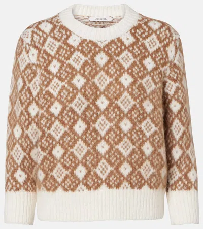 Dorothee Schumacher Soft Graphics Jacquard Sweater In Brown