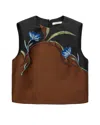 Dorothee Schumacher Top In Cloque Jacquard In Brown