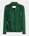 DOROTHEE SCHUMACHER SOFT TOUCH BUTTON-DOWN SUEDE JACKET