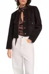Dorothee Schumacher Soft Touch Reversible Shearling Jacket In Black Chocolate In Brown