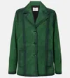 Dorothee Schumacher Soft Touch Button-down Suede Jacket In Green