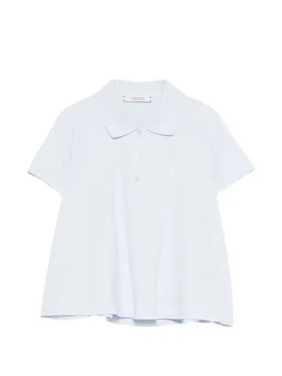 Dorothee Schumacher Sporty Romance Short-sleeve Polo Shirt In Blue