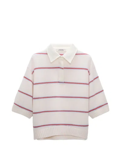 Dorothee Schumacher Sporty Statements Striped Polo Shirt In Multi
