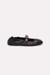 DOROTHEE SCHUMACHER SQUARE TOE FLATS WITH WESTERN-INSPIRED BUCKLE STRAPS