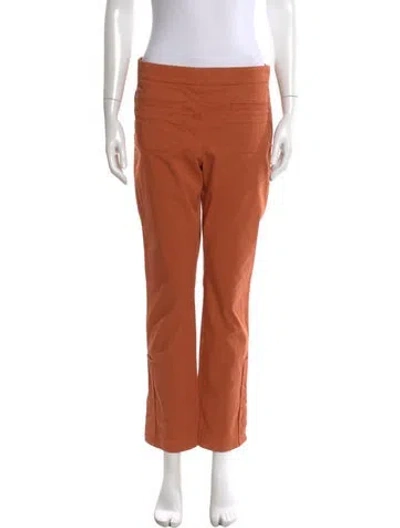 Pre-owned Dorothee Schumacher Straight Leg Pants In Orange